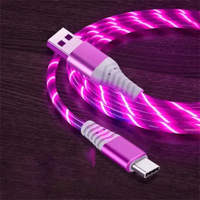 Câble USB-C Lumineux 5A - Charge Rapide & Éclairage LED
