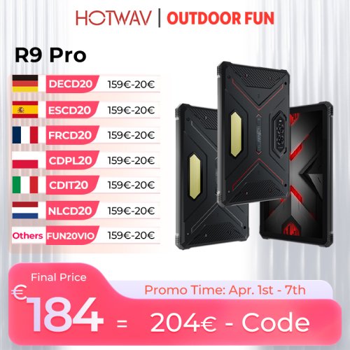 Zdjęcie Hotwav R9 Pro – Wytrzymały Tablet z Super Lampką Kempingową