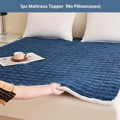 Image de Housse de Matelas Queen Size en Velours de Lait - Douceur & Confort