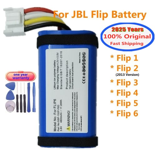 Imagen de Batería Original de Repuesto para Altavoces JBL Flip 1, 2, 3, 4, 5, 6 – Modelo GSP 872693-01, Edición Especial 2025 con Alta Capacidad y Durabilidad
