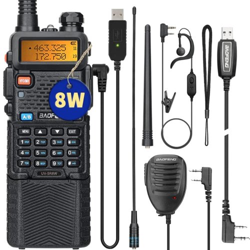 Immagine di BAOFENG UV-5R 8W/5W 3800mAh Radioamatore ad alta potenza VHF e UHF Radio bidirezionale portatile Radio portatile ricaricabile a lungo raggio Radio CB