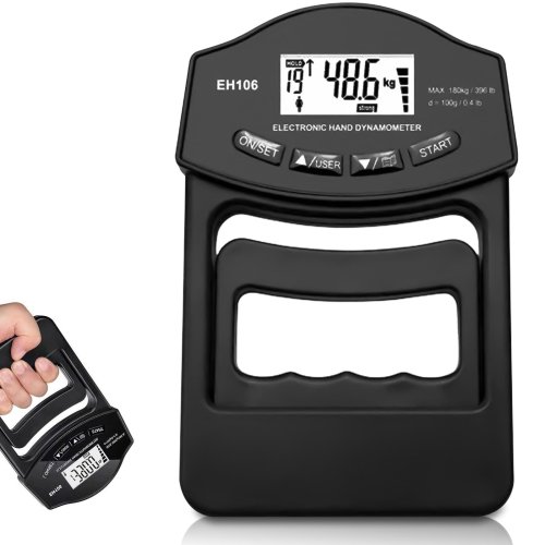 Imagen de Dinamómetro Digital de Mano 180kg - Medidor de Fuerza de Agarre