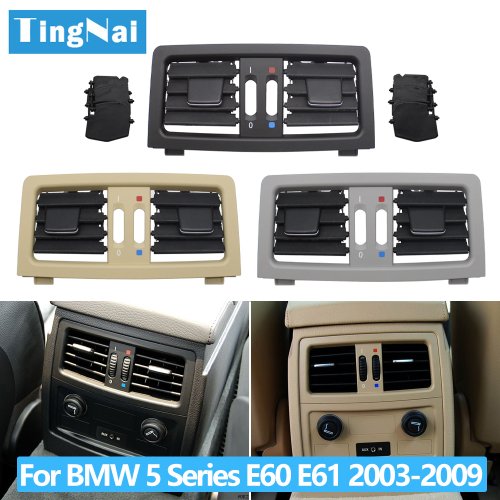 Bild von E60 E61 Auto Hinten Mittelkonsole Klimaanlage AC Vent Grille Abdeckung Air Vent Panel Für BMW 5er E60 E61 545i 550i