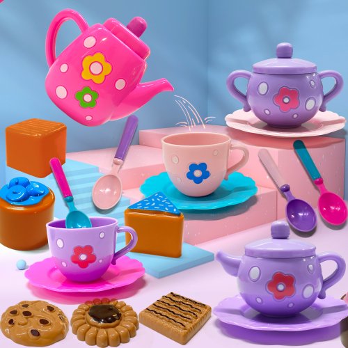 Image de Service à Thé pour Petites Filles - Jeu de Rôle Enchantant