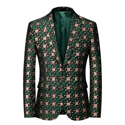 Image de Blazer Homme Marron Foncé - Costume Slim Fit Taille Asiatique