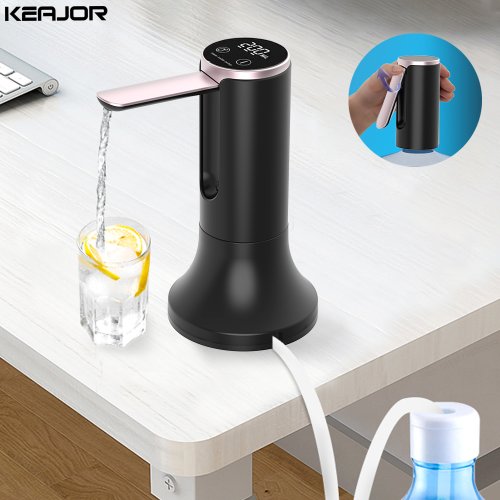 Imagen de Bomba de Agua Eléctrica Portátil con Dispensador Automático para Botella de 19 Litros, Recargable y Plegable para Oficina y Hogar