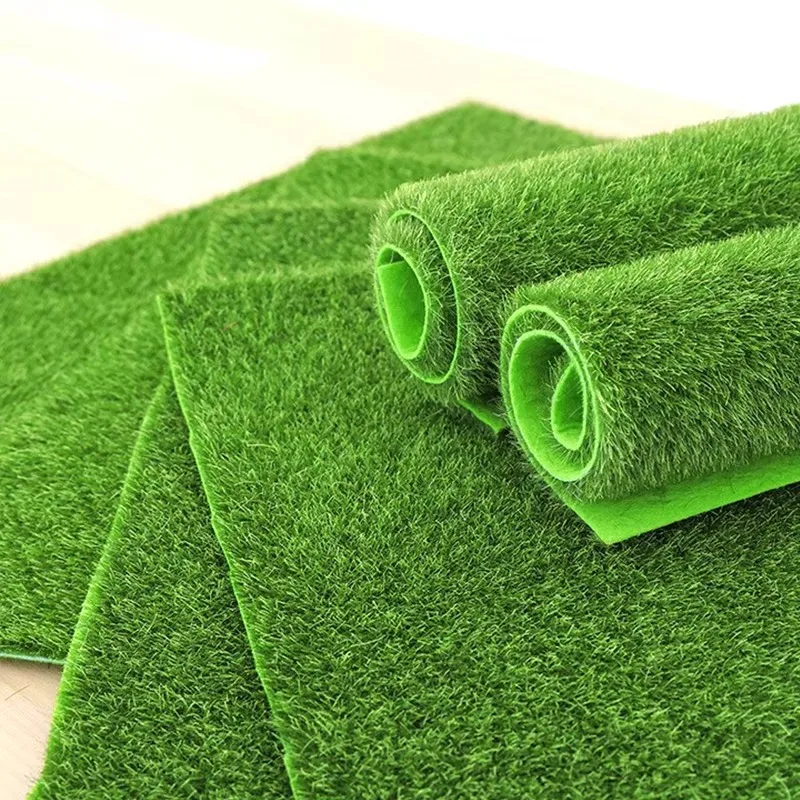 Zdjęcie Maty ze sztucznej trawy plastikowa syntetyczna murawa zewnętrzna sztuczna trawnik dywan ogród domek dla lalek DIY dekoracje kwiatowe aranżacje