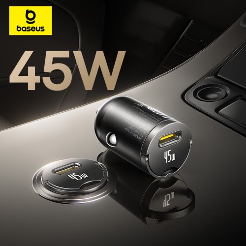 Bild von Baseus 45W Mini Autoladegerät – Schnellladung für iPhone & Samsung