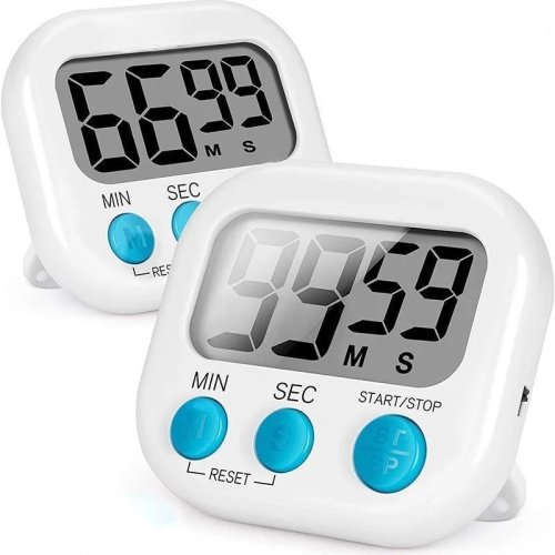 Immagine di Timer da Cucina Magnetico con Display LCD - Timer Digitale per Conto alla Rovescia, Orologio da Cucina con Allarme, Accessorio Pratico per la Casa