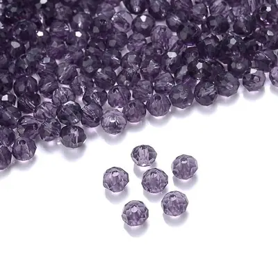 Image de Perles de Verre Cristal Rouge Foncé 4-6mm - Lot de 40