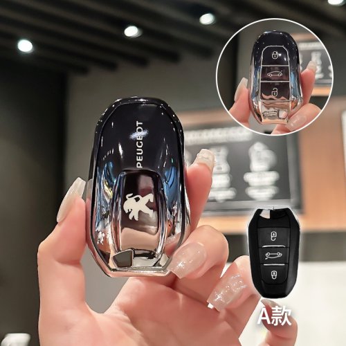 Zdjęcie Etui na kluczyk samochodowy TPU do Peugeot 408 2008 3008 5008 308 4008 508, pokrowiec ochronny, brelok, akcesoria
