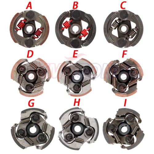 Image of 2 Stroke 47cc 49cc aluminum or iron Minimoto Centrifugal Clutch alloy Mini Moto Dirt Bike Atv Quad 2 Shoe Spring 3 Shoe Spring