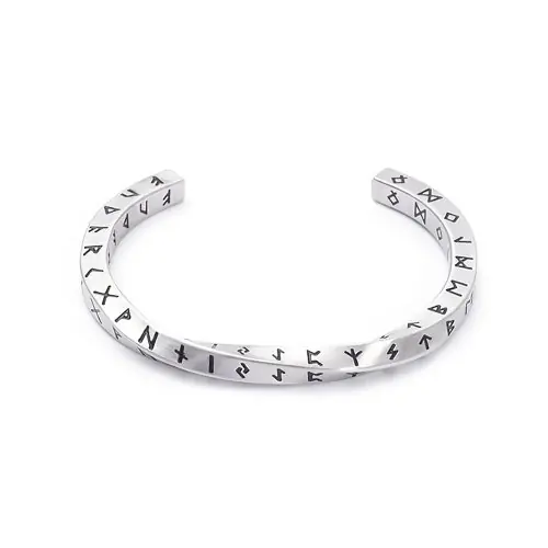 Image de Bracelet Moebius Viking en Acier Inoxydable - Style Nordique
