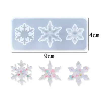 Image de Moule Flocon de Neige en Silicone - Création de Bijoux Artisanaux