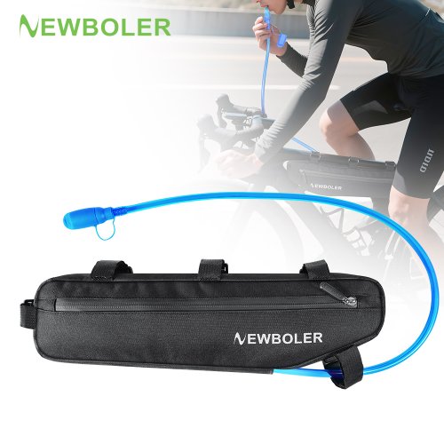 Bild von Wasserdichte Fahrrad-Dreieckstasche mit integrierter Wasserblase – Unterrohr-Tasche für MTB, Straßen- und Kiesrad, robuste Vorderrahmentasche für Radfahrer