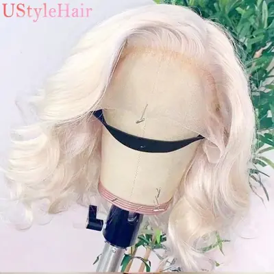 Image de Perruque Bob Blonde Platine Synthétique - Naturelle & Résistante à la Chaleur