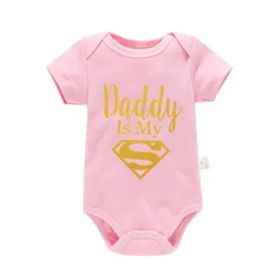 Image de Barboteuse Bébé 'Papa est mon Héros' - Dorée & Mignonne