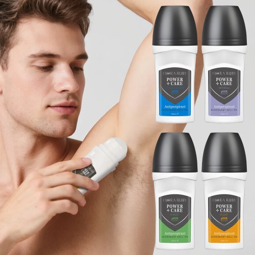 Immagine di Deodorante Naturale per Uomo Roll-On – Protezione Duratura contro il Sudore e l'Odore, con Azione Rapida di Asciugatura, Formato Portatile 50ml