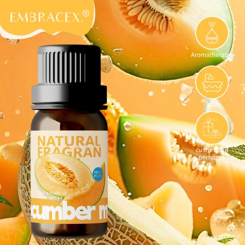 Imagen de Aceite Esencial Natural de Pepino y Melón 10ml - Perfume Fresco para Mujer, Ideal para Difusores, Jabones y Velas Artesanales