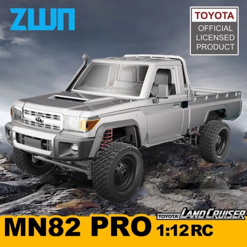 Image of ZWN 1:12 Full Scale RC Car MN82 Pro Upgraded 4WD Off-Road Pickup Truck with Controllable Headlights, 2.4GHz Remote Control Toy for Kids and Outdoor Adventure Enthusiasts