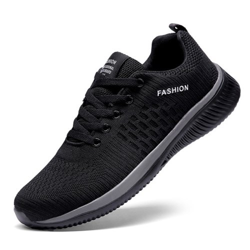 Image of Men Running Walking Knit Shoes Fashion Casual Sneakers Breathable Sport Athletic Gym Lightweight Men Sneakers Casual Shoes