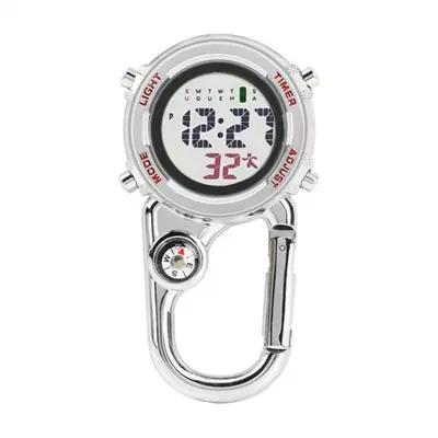 Image de Montre de Poche Unisexe avec Boussole et Mousqueton