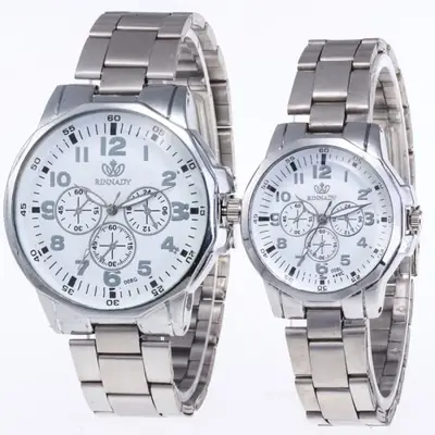 Image de 2 montres à quartz simples classiques pour couple
