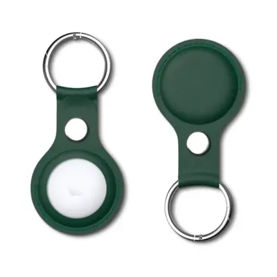 Étui étanche en cuir pour AirTag avec porte-clés