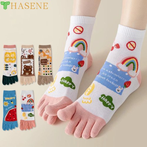 Image de Chaussettes 5 Doigts Kawaii pour Femmes