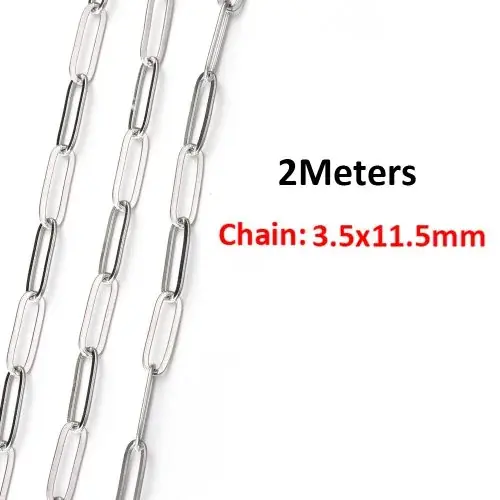 Image de Chaîne Acier Inoxydable Or - 1m & 2m pour Bijoux DIY
