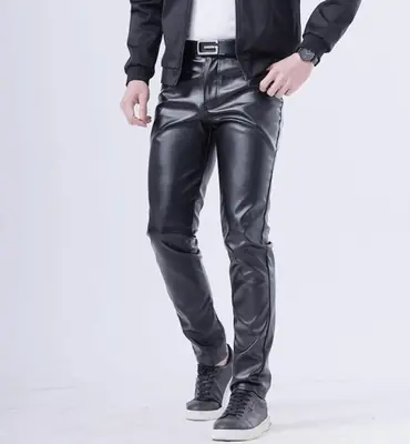 Image de Pantalon Homme Cuir PU Slim 2024