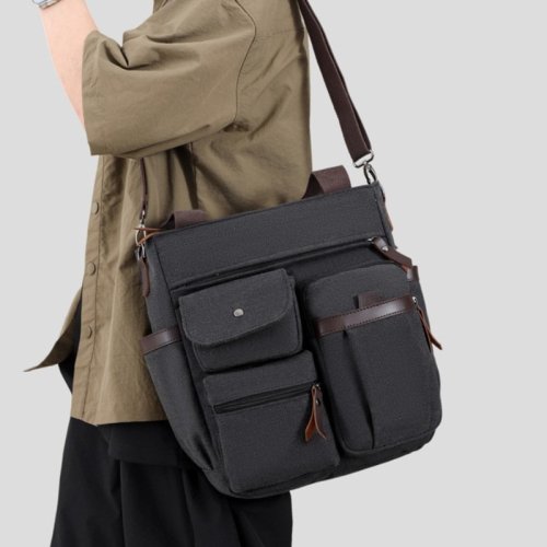 Bild von Vintage Canvas Umhängetasche – Stilvoll & Funktional