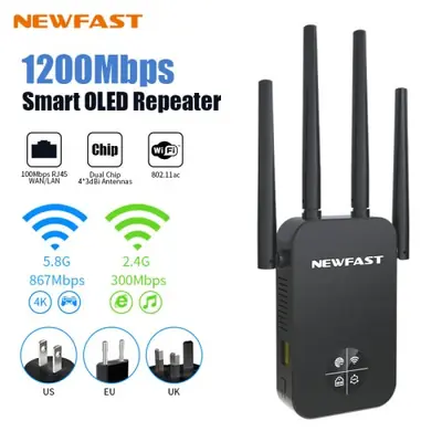 Image de Répéteur WiFi 1200Mbps Oled - Amplificateur de Signal 5GHz