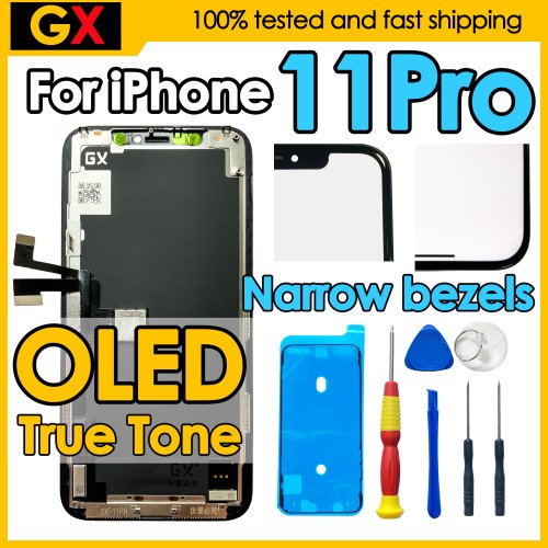 Immagine di Kit di Riparazione Schermo per iPhone 11 Pro - Display OLED con Touch Digitizer, Sostituzione Completa dello Schermo, Garanzia di 180 Giorni