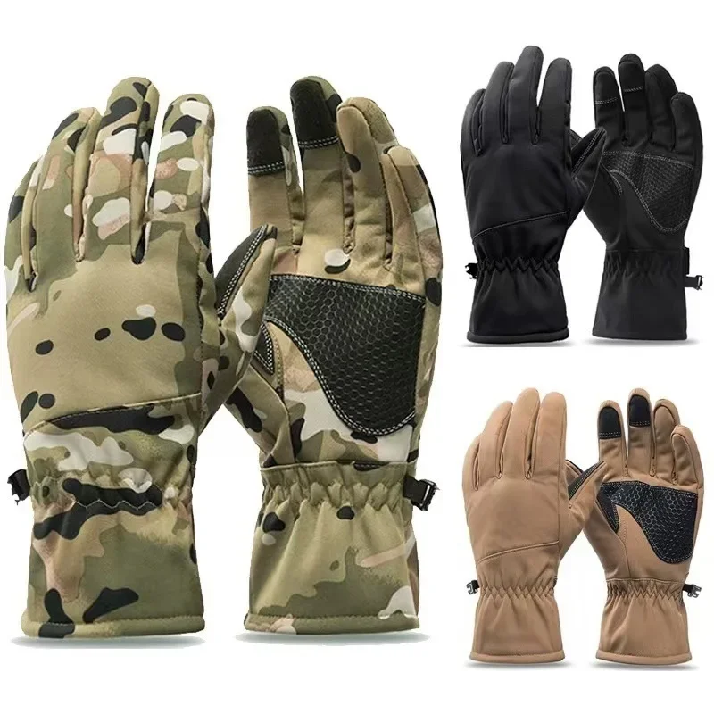 Image of All-Weather Outdoor Tactical Gloves with Touchscreen Compatibility, Waterproof & Non-Slip Grip for Hunting, Fishing, Skiing, Cycling, and Camping