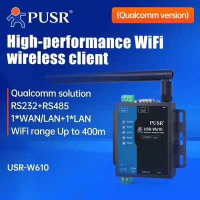 Image de Convertisseur RS485/RS232 vers Wi-Fi Industriel USR-W610