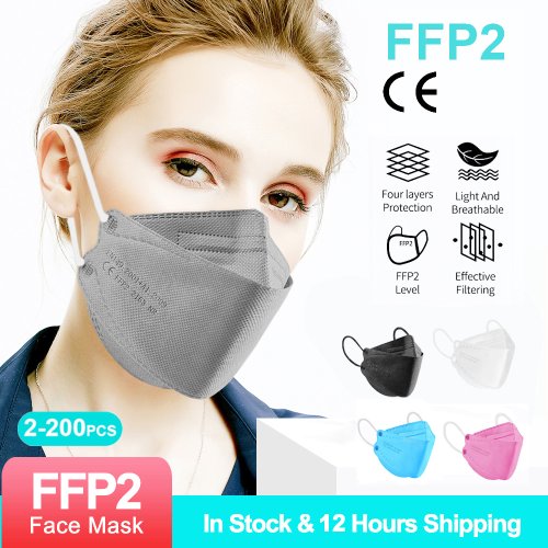 Afbeelding van Natuurlijk, herbruikbaar FFP2-gezichtsmasker met 4-lagen bescherming voor volwassenen – ademend en stofdicht