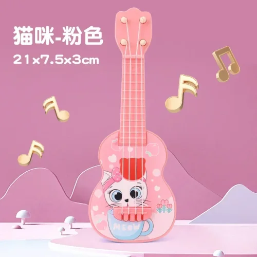 Imagen de Mini instrumento de guitarra que puede tocar música, juguete de simulación, ukelele, guitarra para n...