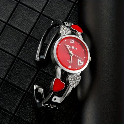 Image de Montre Bracelet Femme Cœur Acier Inoxydable
