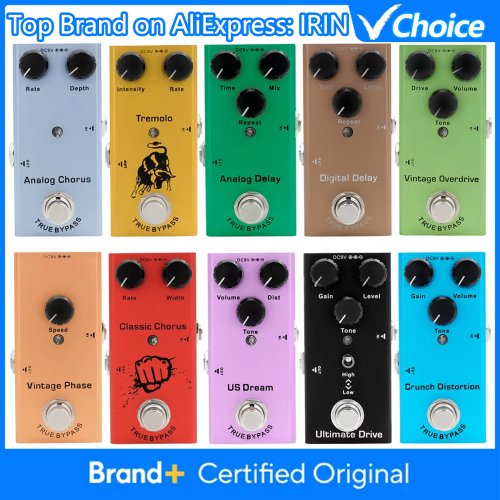Afbeelding van Pedaal voor elektrische gitaar Vintage Overdrive/Distortion Crunch/Distortion/US Dream/Classic Chorus/Vintage Phase/Digital Delay