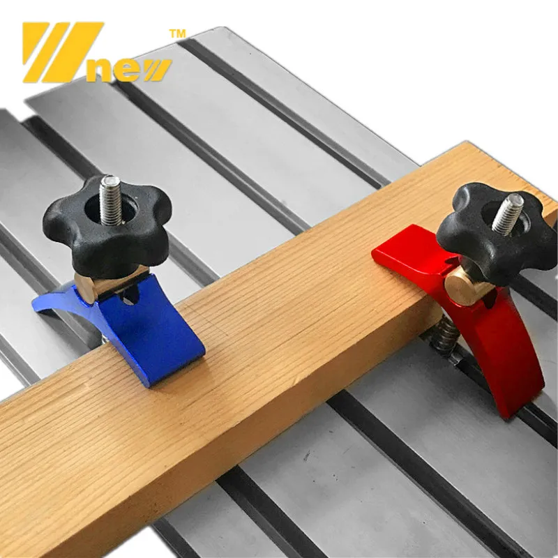 Immagine di Kit Completo di 19-20 Blocchi di Serraggio con Scanalatura a T per Incisore Laser CNC - Piastra di Pressione con Binario a T e Piastra Fissa da Tavolo per Router per Lavorazione del Legno