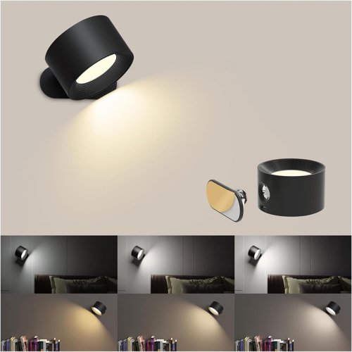 Immagine di Lampada LED Touch con Rotazione 360° - Illuminazione Portatile e Wireless