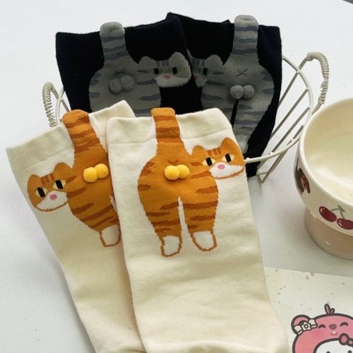 Image de Chaussettes Kawaii Chat Mignon - Coton Doux & Confortables
