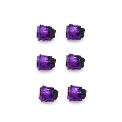 Image de Microswitch Bouton Poussoir Clair 24mm/30mm - Kit 6 Pièces pour Arcade & Raspberry Pi