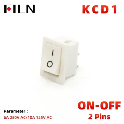 Image de Mini Interrupteur à Bascule 10A - Marche/Arrêt 21x15mm