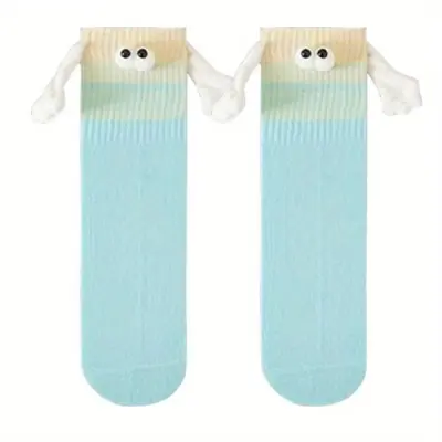 Image de Chaussettes Magnétiques Couleur Dopamine - Couple Drôle & Original