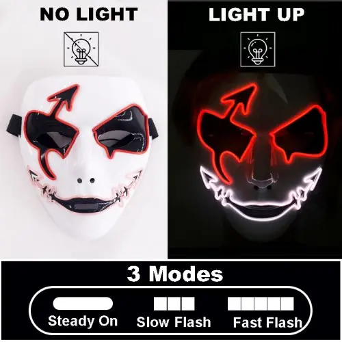 Image de Masque de Danse Lumineux LED - Cosplay & Halloween