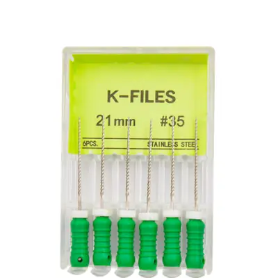 Image de Lime Endodontique K en Acier Inoxydable - Précision Dentaire