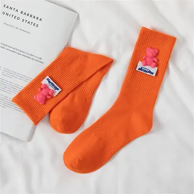 Image de Chaussettes Ours Bleu Kawaii pour Femmes