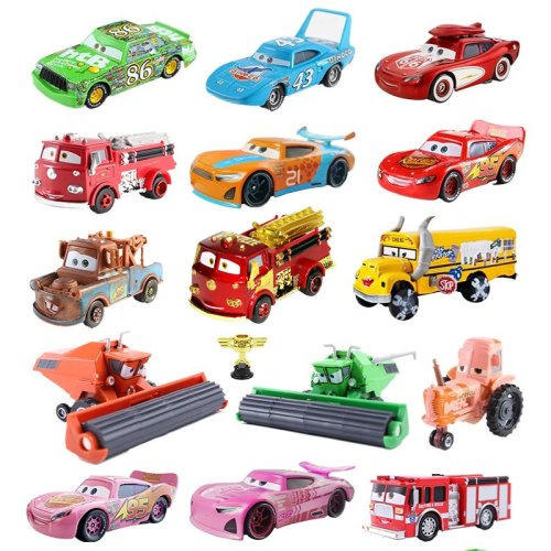 Afbeelding van Disney Pixar Cars 2 Speelgoed Lightning McQueen Originele Mini Racewagen 1:3 Dinoco Racers Collectie Diecast Metaal Model - Ideaal Kinderen Cadeau